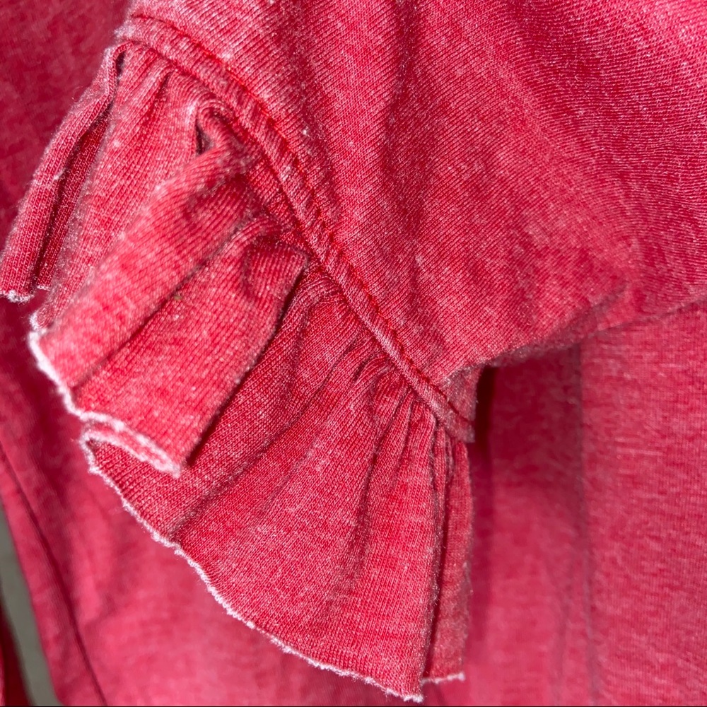 Girls Red Ruffled Top Chaser - Picture 3 of 6